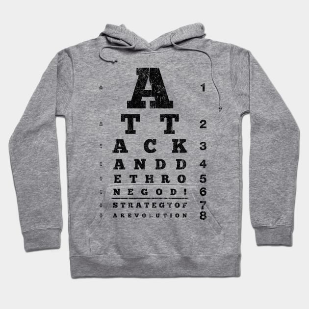 Attack and Dethrone God (Variant) Hoodie by huckblade